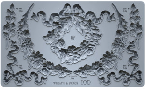 Iron Orchid Designs Decor Moulds: IOD Decor Mould 25 x 15cm - Wreath & Swags