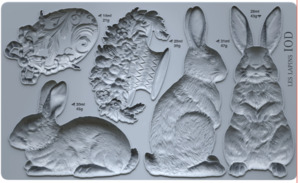IOD Decor Mould 25 x 15cm - Les Lapins