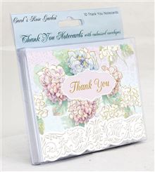 Stationery Collection: 10 Thank You Notecards - Hydrangeas