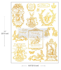 Redesign with Prima H2O Single Sheet Gold Transfer - Gilded Spring