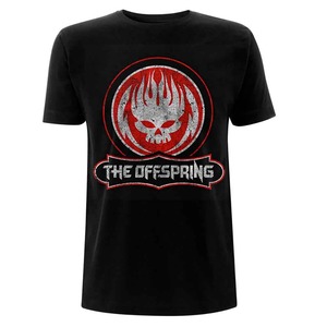 The Offspring: THE OFFSPRING Distressed Skull Band T-shirt