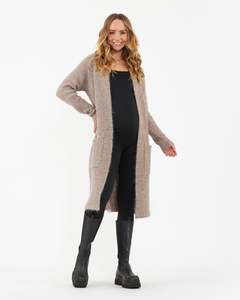 Nursing Wear: Helen Knit Cardigan Mocha