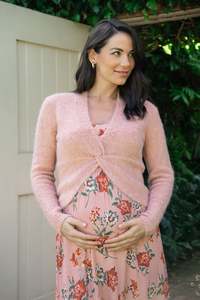 Nursing Wear: Nala Knot Front Knit Dusty Pink