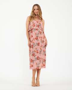 Nursing Wear: Amaya Nursing Slip Dress Dusty Pink