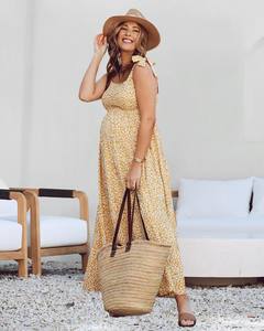 Chelsea Maternity Ruffled Maxi Dress