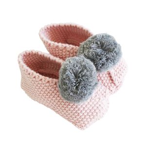 Pom Pom Slippers - Rosewater/Grey