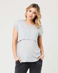 Tops: Richie Nursing Tee Grey Marle
