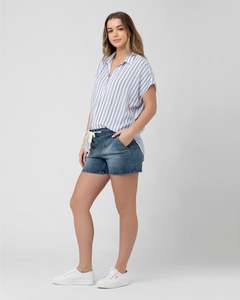 Shorts: Bailey Denim Short Blue
