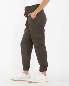 Tencel Off Duty Cargo Pant Chocolate