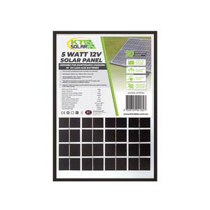 Products: 5 Watt, 12V Single Cell Mono-crystalline Solar Panel