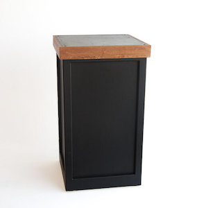 Black Boxed Bar Leaner - rollercoaster