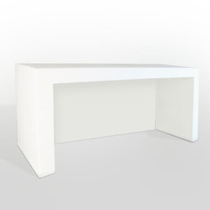 White DJ Table - rollercoaster