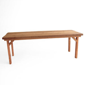 Products: Large Redwood Table - rollercoaster