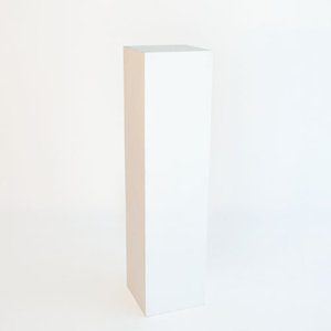 Narrow White Plinth - rollercoaster