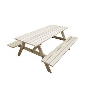 Wooden Picnic Tables - rollercoaster