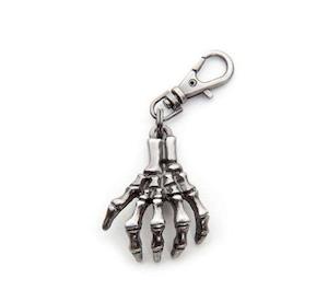 Mens Accessories: Zipper Pull Skeletal Hand
