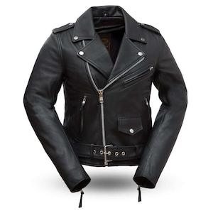 Womens Jackets Vests: Rockstar Ladies Leather Jacket
