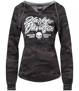 Womens Sweatshirts Hoodies: Harley-Davidson Camo Ladies Dealer Hoodie