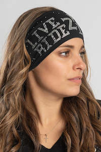 Womens Hats Beanies: Ladies Ezy Bandz Live To Ride Bling