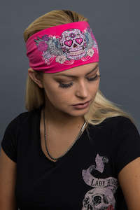 Womens Aceessories: Ez Bandz Pink Sugar Skull