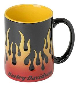 Harley Drinkware: Harley-Davidson Sculpted Flames Mug