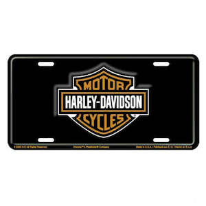 Home Decor: Harley-Davidson Bar & Shield Stamped Metal License Plate