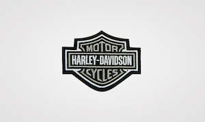 Pins Patches: Bar & Shield Grey Patch 4"