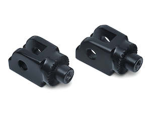 Foot Controls: FOOTPEG ADAPTORS S/TAIL M8 RIDER ONLY BLACK