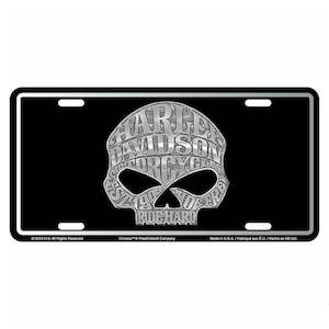 Home Decor: Harley-Davidson Skull Stamped Metal Plate