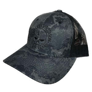 Mens Hats Caps: Harley-Davidson Willie G Skull Tonal Camo Cap
