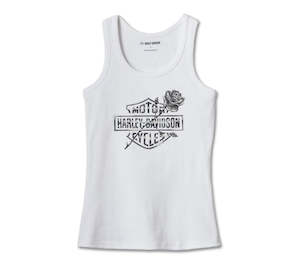 Womens Tees Shirts: Tank-Knit White