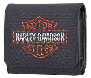 Harley-Davidson Ladies Rhinestone B&S Wallet