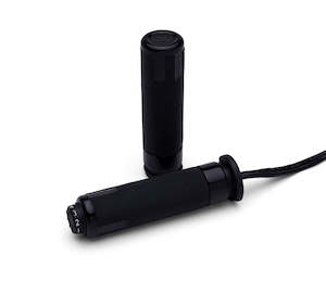 Handlebars Controls: SWITCHBACK HEATED GRIPS Black Anodized