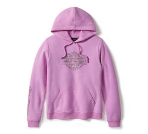 Womens Sweatshirts Hoodies: Harley-Davidson Ladies  Essential Bling Pink Hoodie