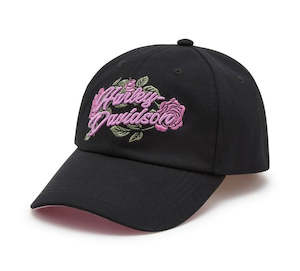 Womens Hats Beanies: Harley-Davidson Ladies Rose & Thorn Strapback Cap