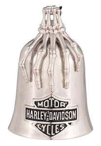 Ride Bells: Harley-Davidson Bar & Shield Skeleton Hand Ride Bell