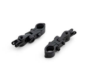 Foot Controls: ADJUSTABLE HIGHWAY PEG MOUNTS BLK
