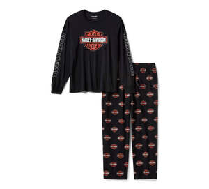 Harley-Davidson Men's Bar & Shield Long Sleeve Pajama Set