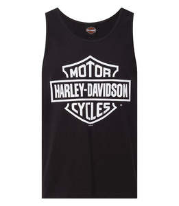 Harley-Davidson Men's B&S Blk & White Dealer Tank