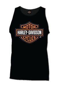 Harley-Davidson B&S Men's Dealer Tank Orange On Black