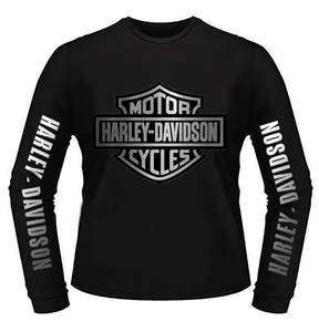 Tees Shirts: Harley-Davidson Silver L/S Men's Dealer Tee