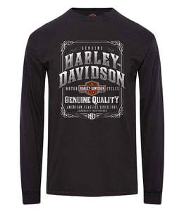 Tees Shirts: Harley-Davidson Wanted Men's L/S Dealer Tee