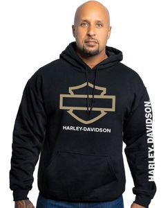 Harley-Davidson Men's Gold Open Bar & Shield Hoodie