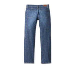 Jeans Pants: Harley-Davidson Men's Straight Medium Blue Denim Jeans
