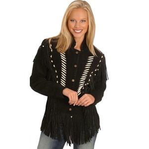 Ladies Beaded Suede Jacket