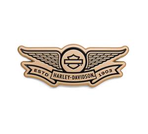 Pins Patches: Gold Winged Bar & Shield Decorative Medallion