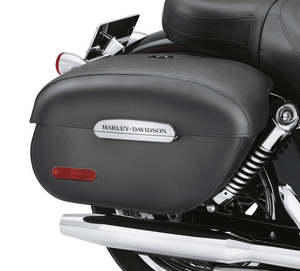 Rigid Locking Leather Saddlebags-Dyna