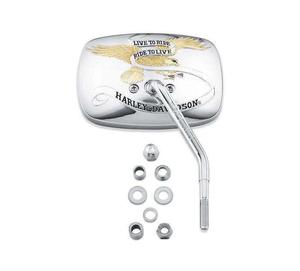 Live To Ride One-Piece Short Stem Mirror - Right Side