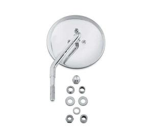 Short Stem One-Piece Round Mirror - Left Side