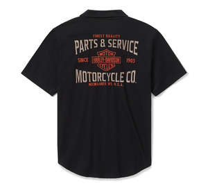 Tees Shirts: Harley-Davidson Parts & Service Men's Jersey Button Up Shirt